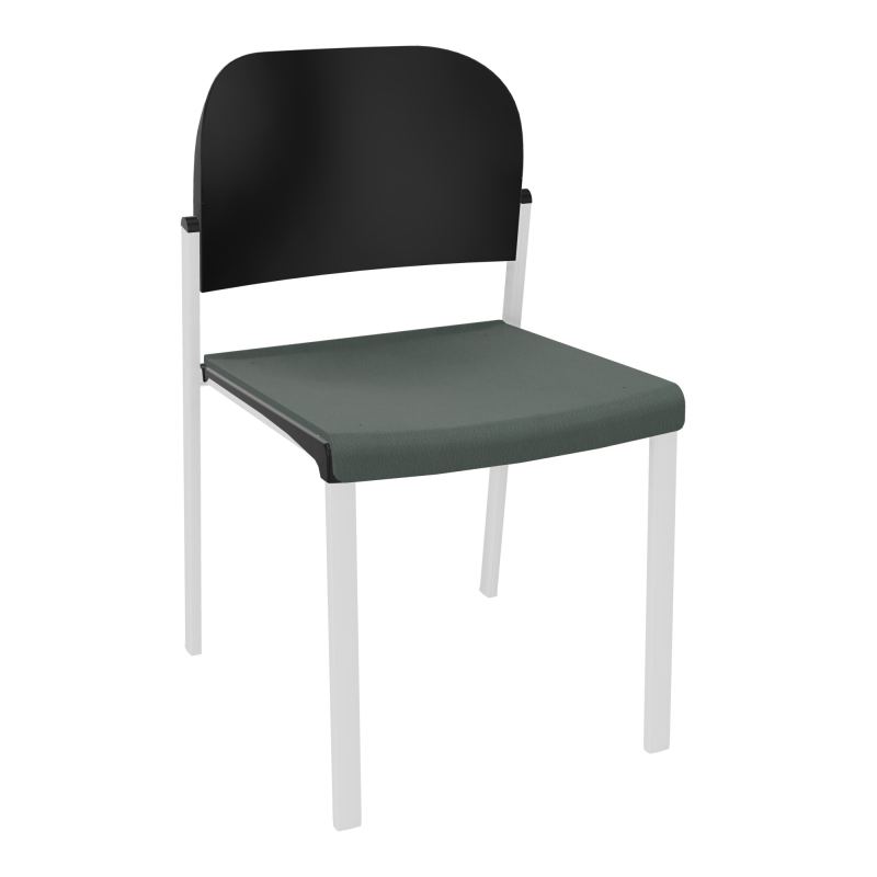 ROMY CHAISE 4P FIXES ASSISE TISSU DOSSIER POLYPRO SANS ACCOUDOIRS CF SP PU