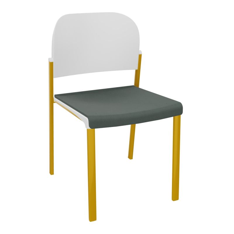 ROMY CHAISE 4P FIXES ASSISE TISSU DOSSIER POLYPRO SANS ACCOUDOIRS CF SX PT