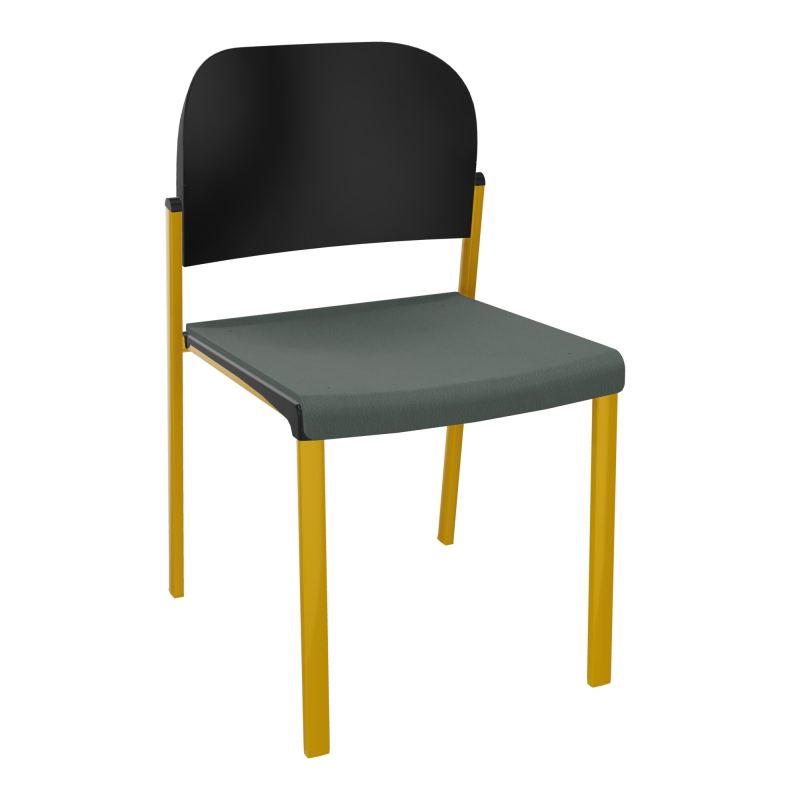 ROMY CHAISE 4P FIXES ASSISE TISSU DOSSIER POLYPRO SANS ACCOUDOIRS CF SX PU