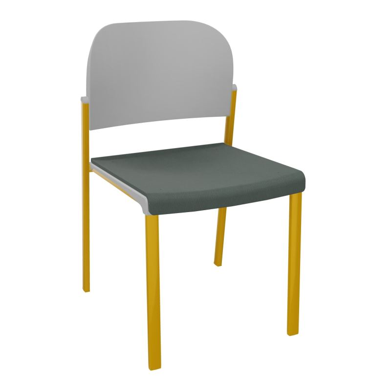 ROMY CHAISE 4P FIXES ASSISE TISSU DOSSIER POLYPRO SANS ACCOUDOIRS CF SX PX