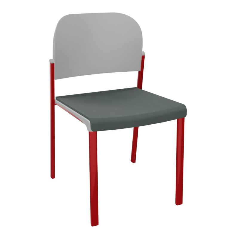 ROMY CHAISE 4P FIXES ASSISE TISSU DOSSIER POLYPRO SANS ACCOUDOIRS CF ZY PX