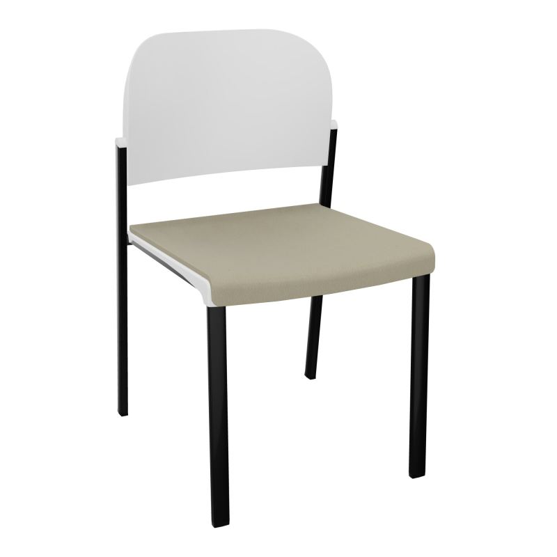 ROMY CHAISE 4P FIXES ASSISE TISSU DOSSIER POLYPRO SANS ACCOUDOIRS CG SG PT