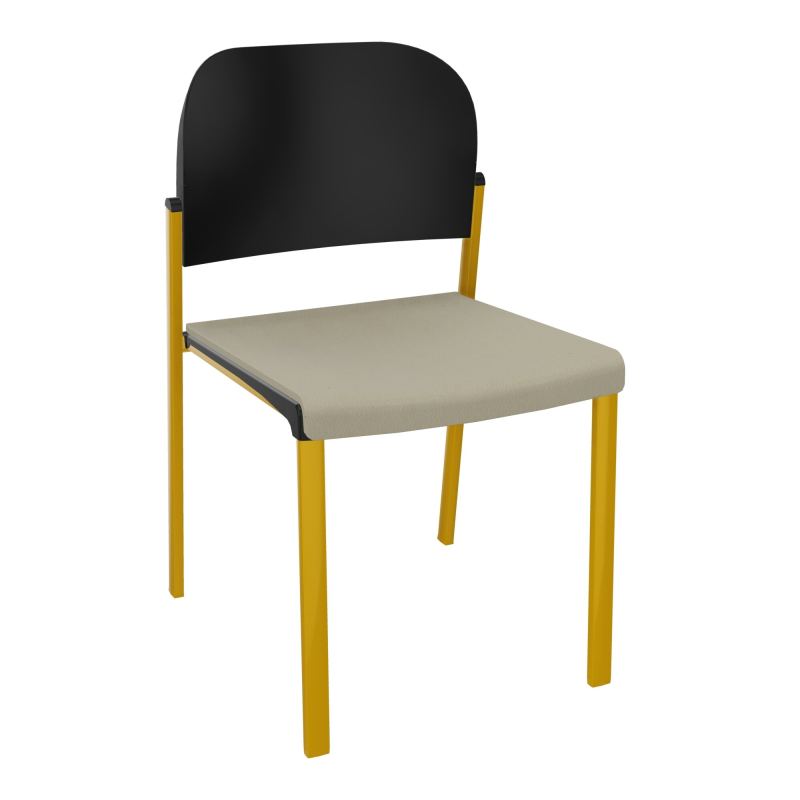 ROMY CHAISE 4P FIXES ASSISE TISSU DOSSIER POLYPRO SANS ACCOUDOIRS CG SX PU