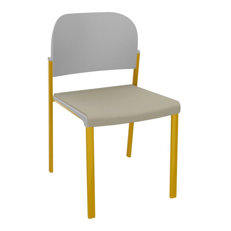 ROMY CHAISE 4P FIXES ASSISE TISSU DOSSIER POLYPRO SANS ACCOUDOIRS CG SX PX