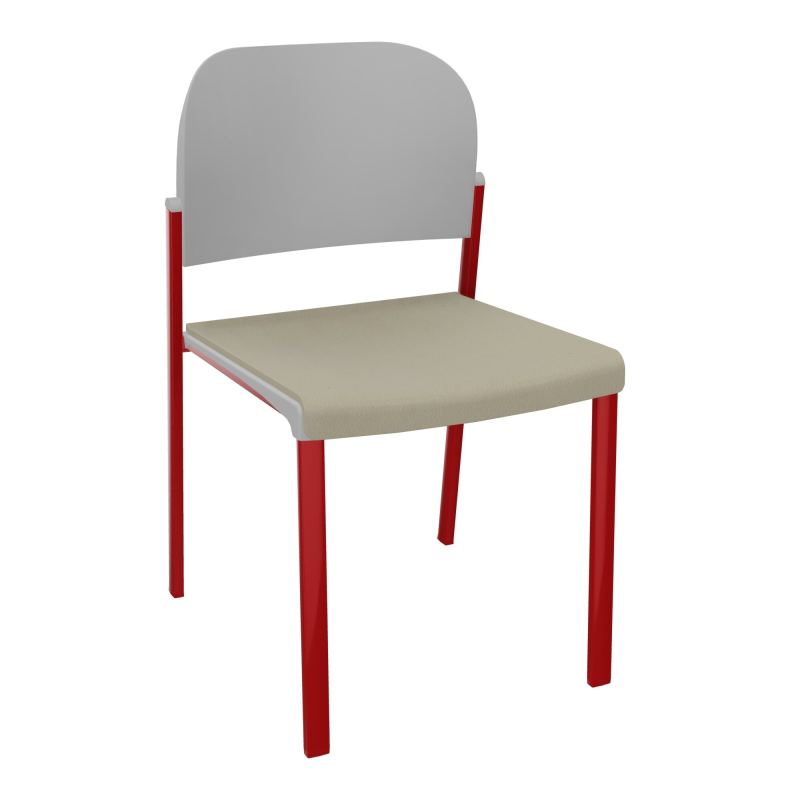 ROMY CHAISE 4P FIXES ASSISE TISSU DOSSIER POLYPRO SANS ACCOUDOIRS CG ZY PX
