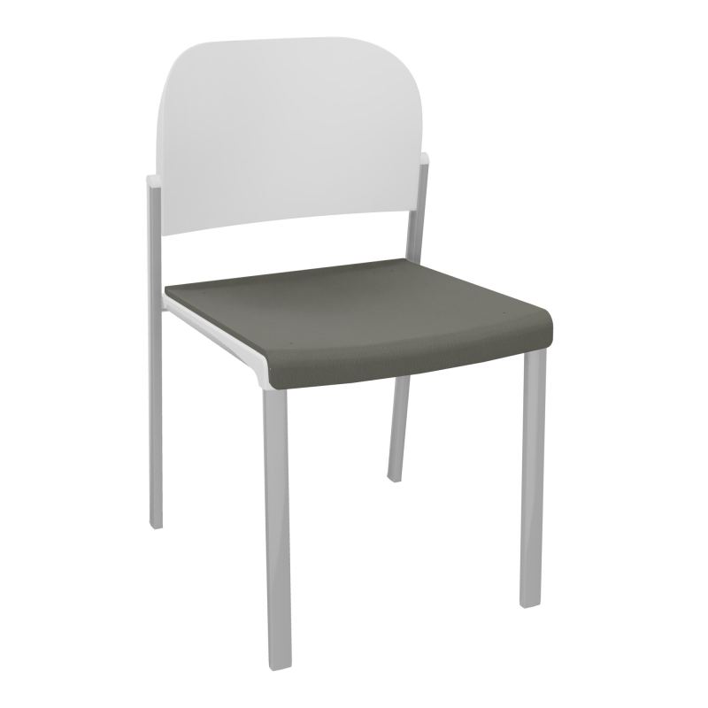 ROMY CHAISE 4P FIXES ASSISE TISSU DOSSIER POLYPRO SANS ACCOUDOIRS CH SB PT