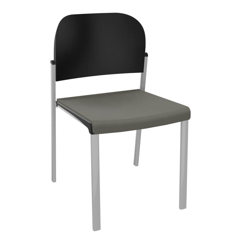 ROMY CHAISE 4P FIXES ASSISE TISSU DOSSIER POLYPRO SANS ACCOUDOIRS CH SB PU