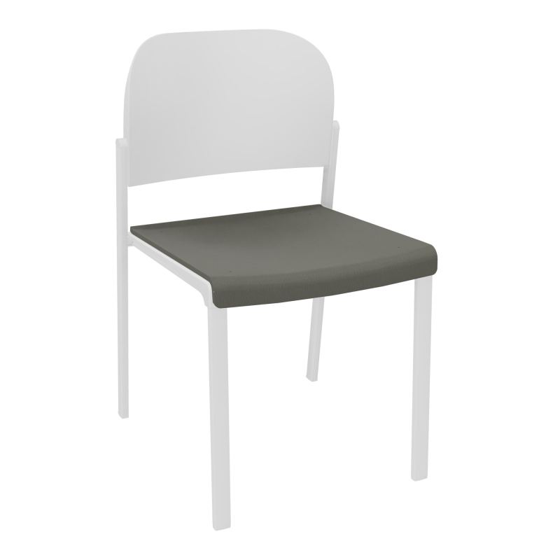 ROMY CHAISE 4P FIXES ASSISE TISSU DOSSIER POLYPRO SANS ACCOUDOIRS CH SP PT