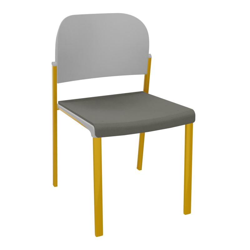 ROMY CHAISE 4P FIXES ASSISE TISSU DOSSIER POLYPRO SANS ACCOUDOIRS CH SX PX