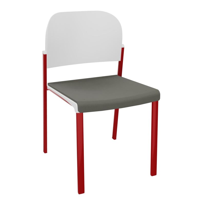ROMY CHAISE 4P FIXES ASSISE TISSU DOSSIER POLYPRO SANS ACCOUDOIRS CH ZY PT