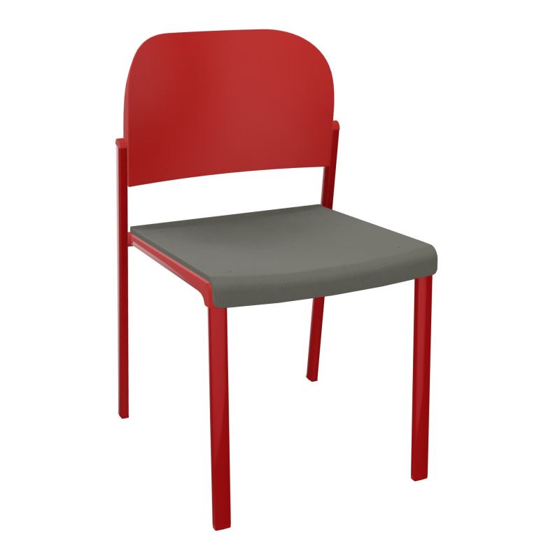 ROMY CHAISE 4P FIXES ASSISE TISSU DOSSIER POLYPRO SANS ACCOUDOIRS CH ZY PZ