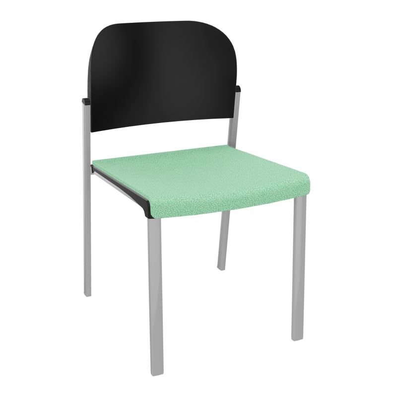 ROMY CHAISE 4P FIXES ASSISE TISSU DOSSIER POLYPRO SANS ACCOUDOIRS E4 SB PU