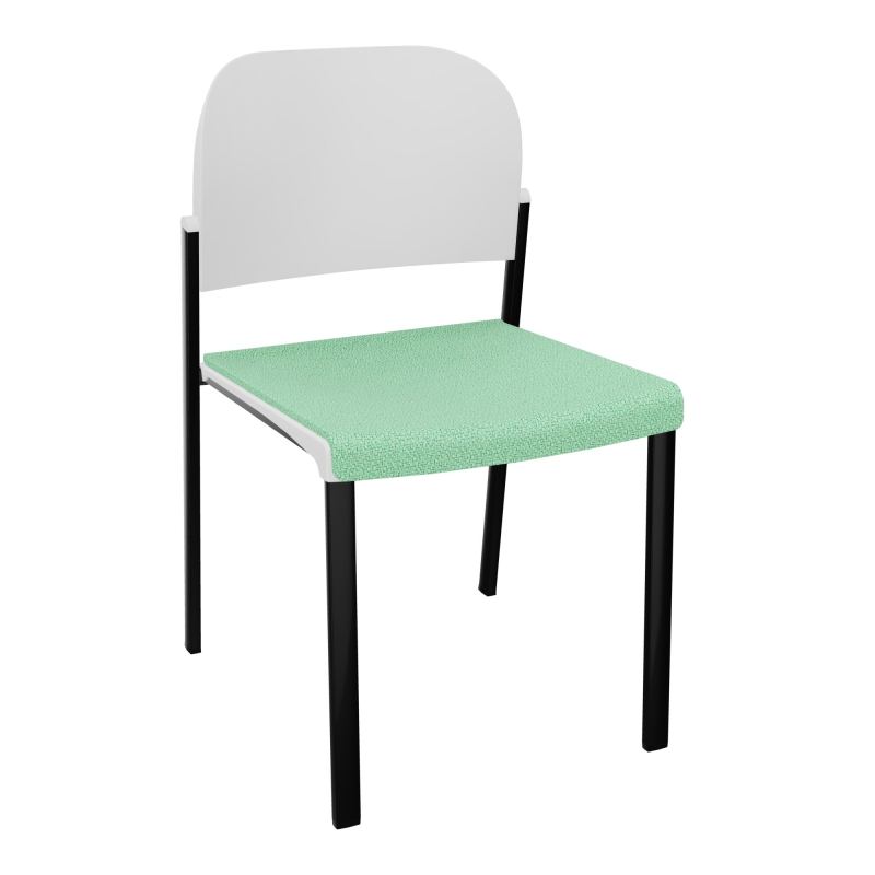 ROMY CHAISE 4P FIXES ASSISE TISSU DOSSIER POLYPRO SANS ACCOUDOIRS E4 SG PT