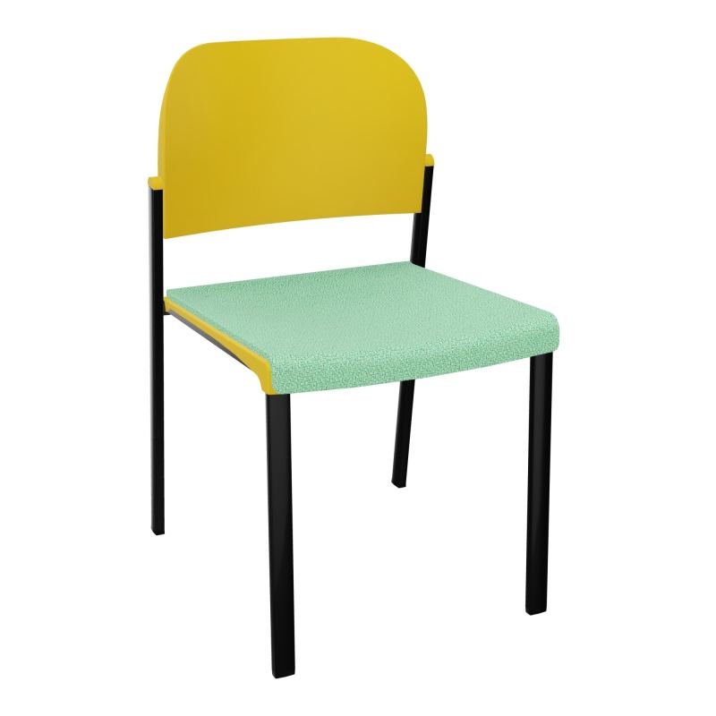 ROMY CHAISE 4P FIXES ASSISE TISSU DOSSIER POLYPRO SANS ACCOUDOIRS E4 SG PW