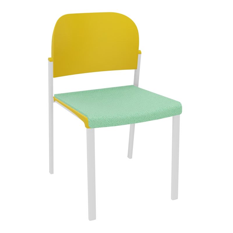 ROMY CHAISE 4P FIXES ASSISE TISSU DOSSIER POLYPRO SANS ACCOUDOIRS E4 SP PW