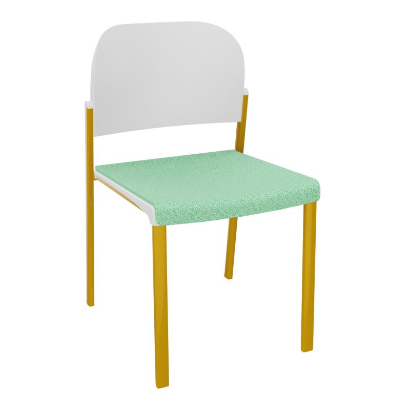 ROMY CHAISE 4P FIXES ASSISE TISSU DOSSIER POLYPRO SANS ACCOUDOIRS E4 SX PT