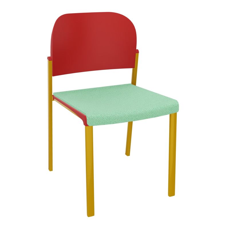 ROMY CHAISE 4P FIXES ASSISE TISSU DOSSIER POLYPRO SANS ACCOUDOIRS E4 SX PZ