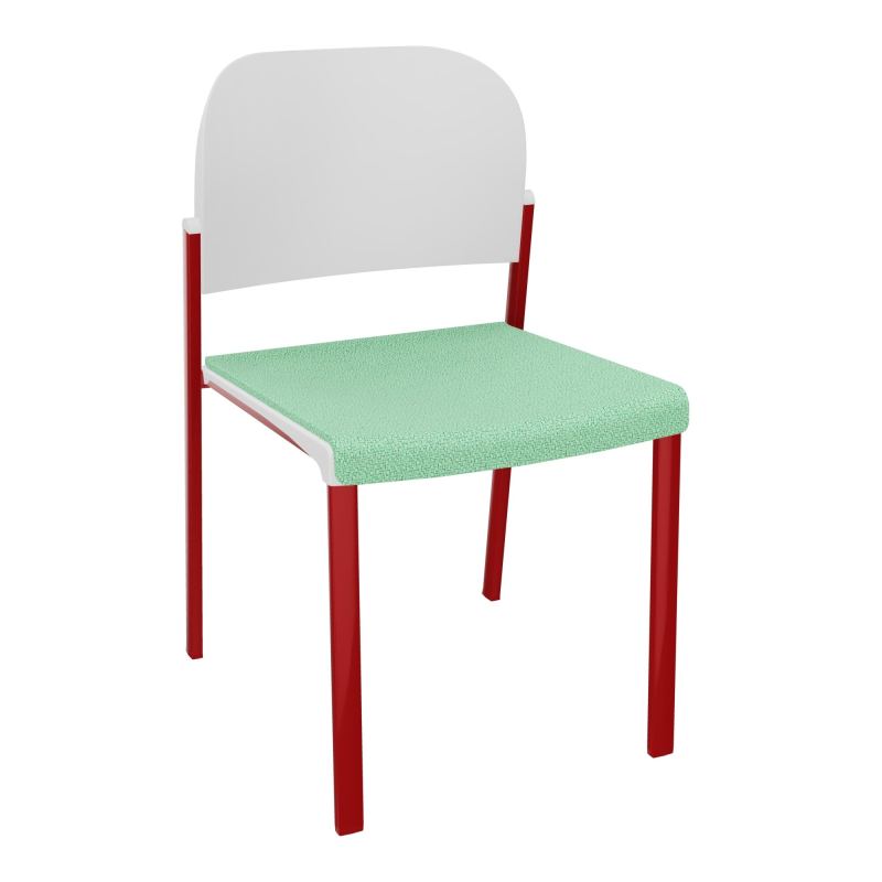 ROMY CHAISE 4P FIXES ASSISE TISSU DOSSIER POLYPRO SANS ACCOUDOIRS E4 ZY PT