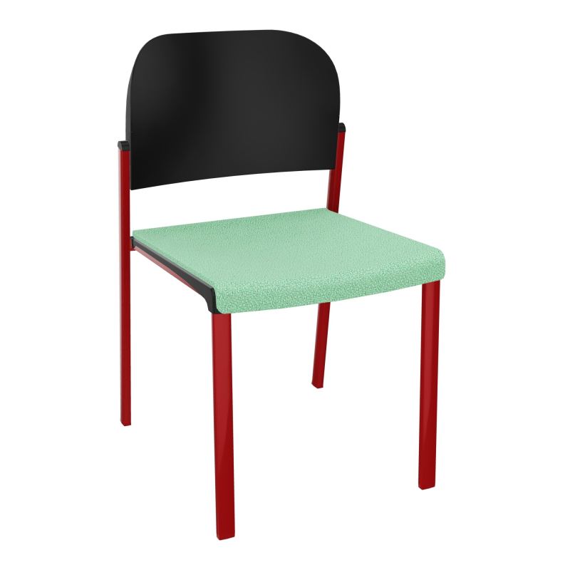ROMY CHAISE 4P FIXES ASSISE TISSU DOSSIER POLYPRO SANS ACCOUDOIRS E4 ZY PU