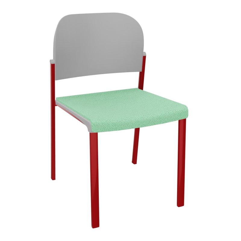 ROMY CHAISE 4P FIXES ASSISE TISSU DOSSIER POLYPRO SANS ACCOUDOIRS E4 ZY PX