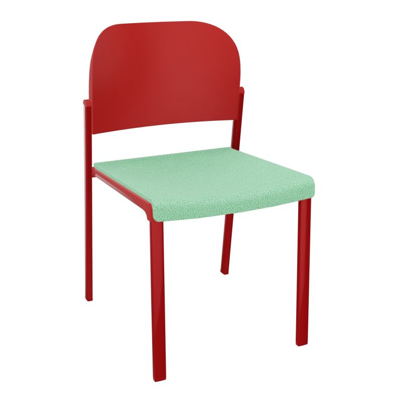 ROMY CHAISE 4P FIXES ASSISE TISSU DOSSIER POLYPRO SANS ACCOUDOIRS E4 ZY PZ
