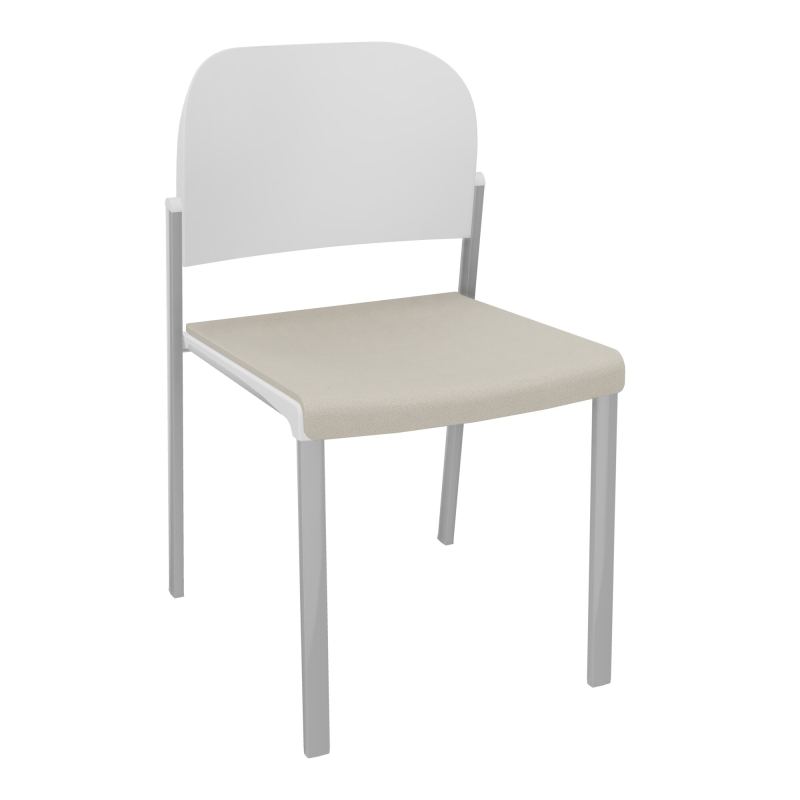 ROMY CHAISE 4P FIXES ASSISE TISSU DOSSIER POLYPRO SANS ACCOUDOIRS E5 SB PT