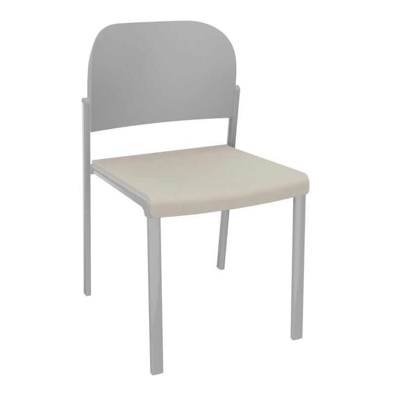 ROMY CHAISE 4P FIXES ASSISE TISSU DOSSIER POLYPRO SANS ACCOUDOIRS E5 SB PX