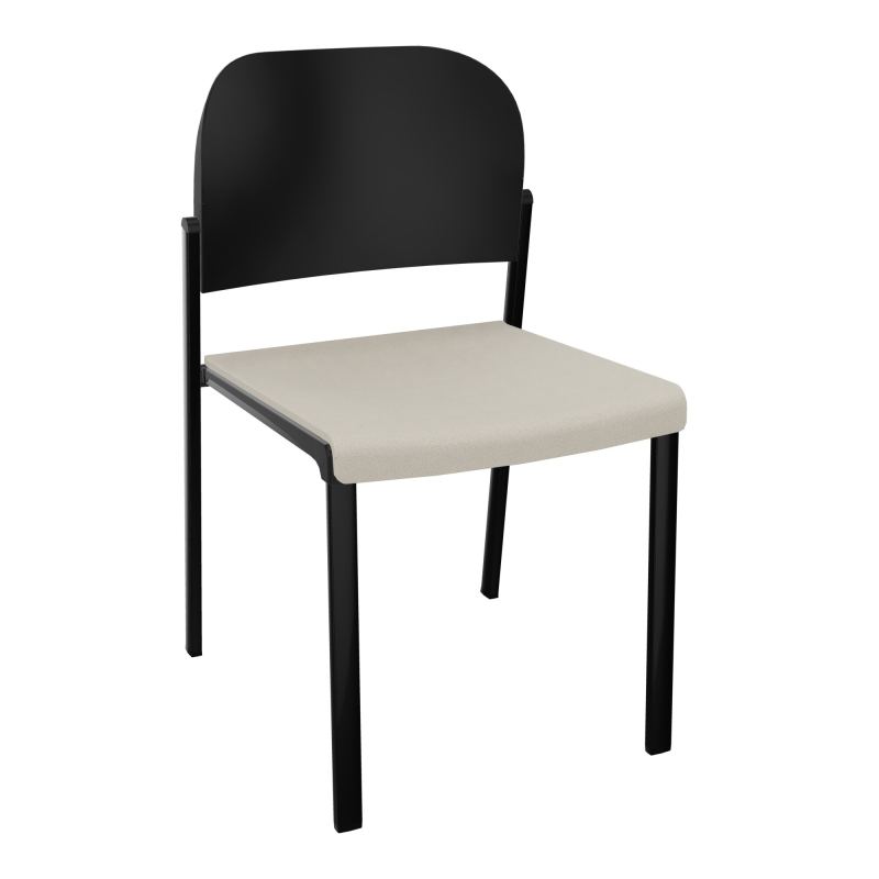 ROMY CHAISE 4P FIXES ASSISE TISSU DOSSIER POLYPRO SANS ACCOUDOIRS E5 SG PU