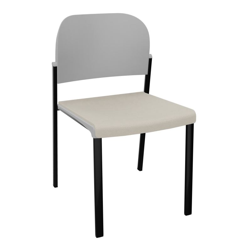 ROMY CHAISE 4P FIXES ASSISE TISSU DOSSIER POLYPRO SANS ACCOUDOIRS E5 SG PX