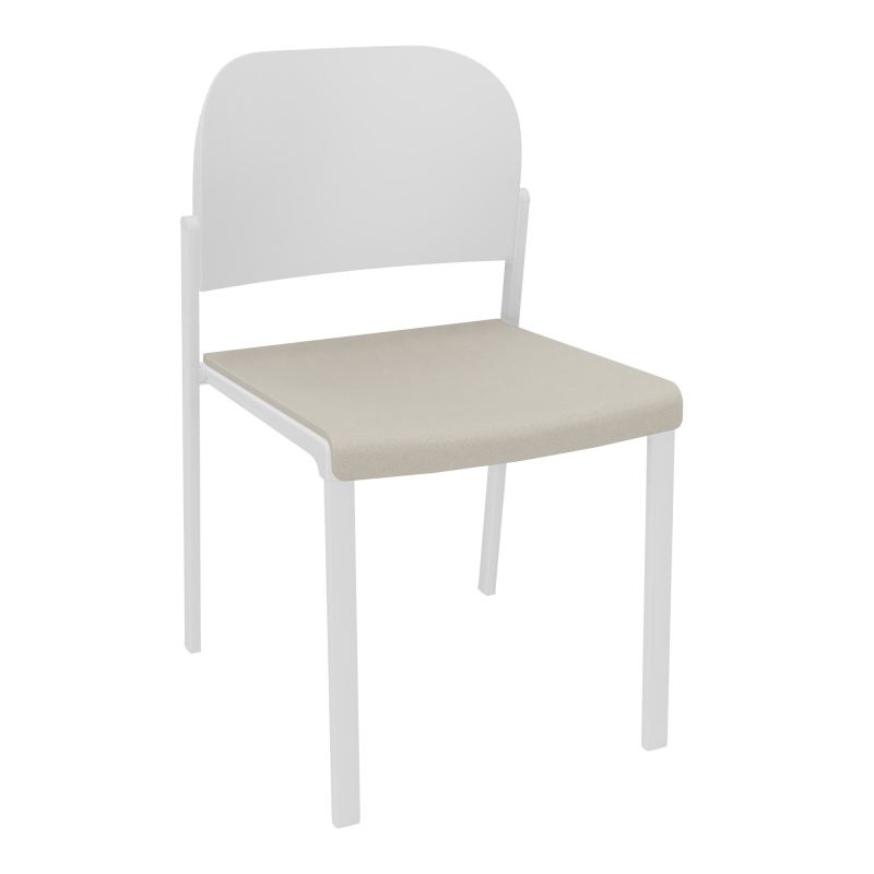 ROMY CHAISE 4P FIXES ASSISE TISSU DOSSIER POLYPRO SANS ACCOUDOIRS E5 SP PT