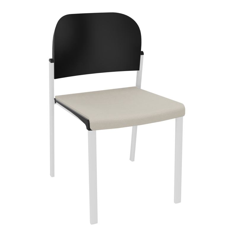 ROMY CHAISE 4P FIXES ASSISE TISSU DOSSIER POLYPRO SANS ACCOUDOIRS E5 SP PU