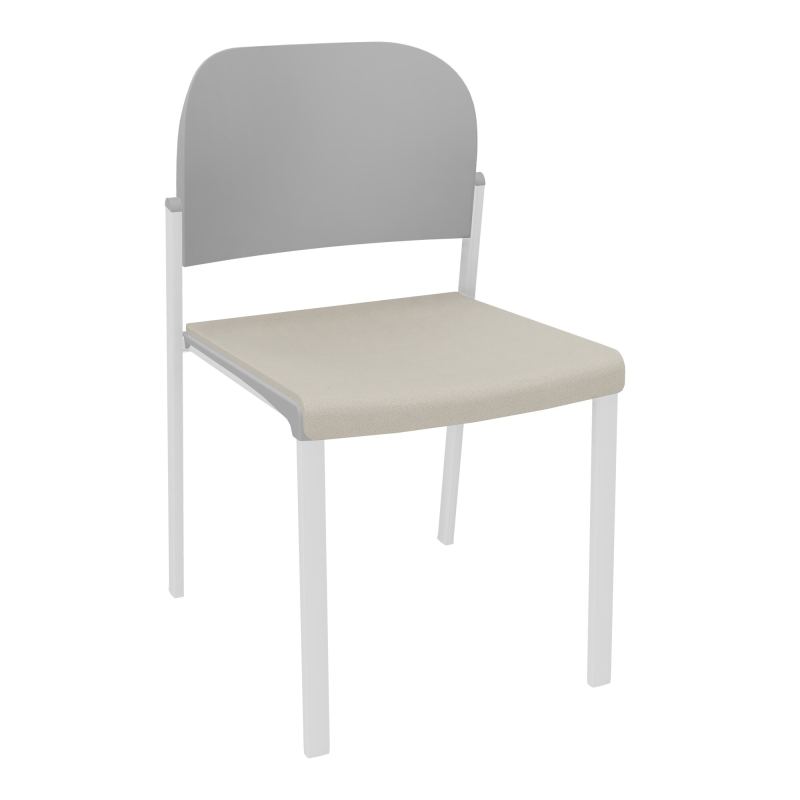 ROMY CHAISE 4P FIXES ASSISE TISSU DOSSIER POLYPRO SANS ACCOUDOIRS E5 SP PX