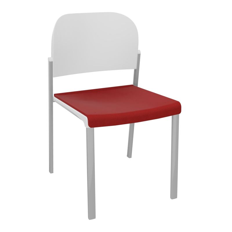 ROMY CHAISE 4P FIXES ASSISE TISSU DOSSIER POLYPRO SANS ACCOUDOIRS E6 SB PT