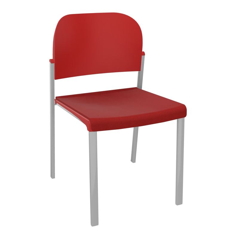 ROMY CHAISE 4P FIXES ASSISE TISSU DOSSIER POLYPRO SANS ACCOUDOIRS E6 SB PZ