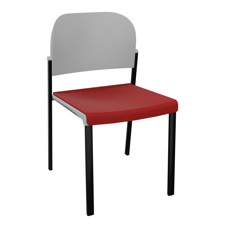ROMY CHAISE 4P FIXES ASSISE TISSU DOSSIER POLYPRO SANS ACCOUDOIRS E6 SG PX