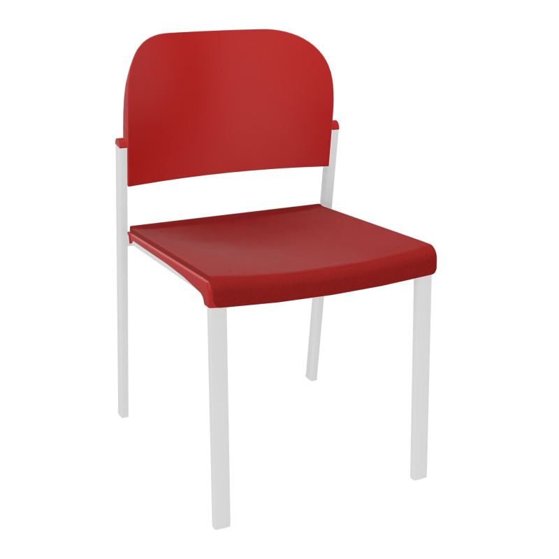 ROMY CHAISE 4P FIXES ASSISE TISSU DOSSIER POLYPRO SANS ACCOUDOIRS E6 SP PZ