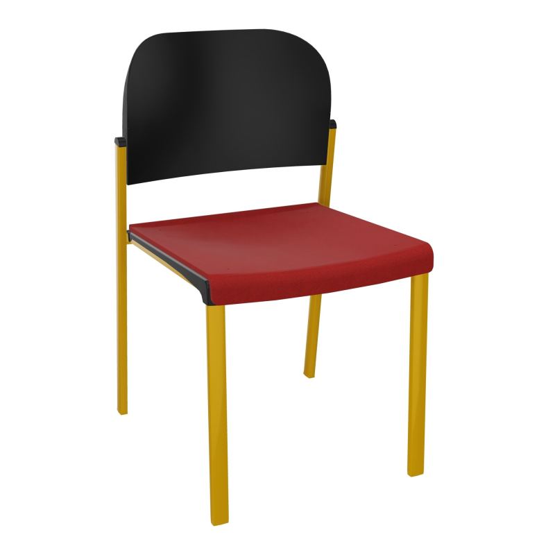 ROMY CHAISE 4P FIXES ASSISE TISSU DOSSIER POLYPRO SANS ACCOUDOIRS E6 SX PU