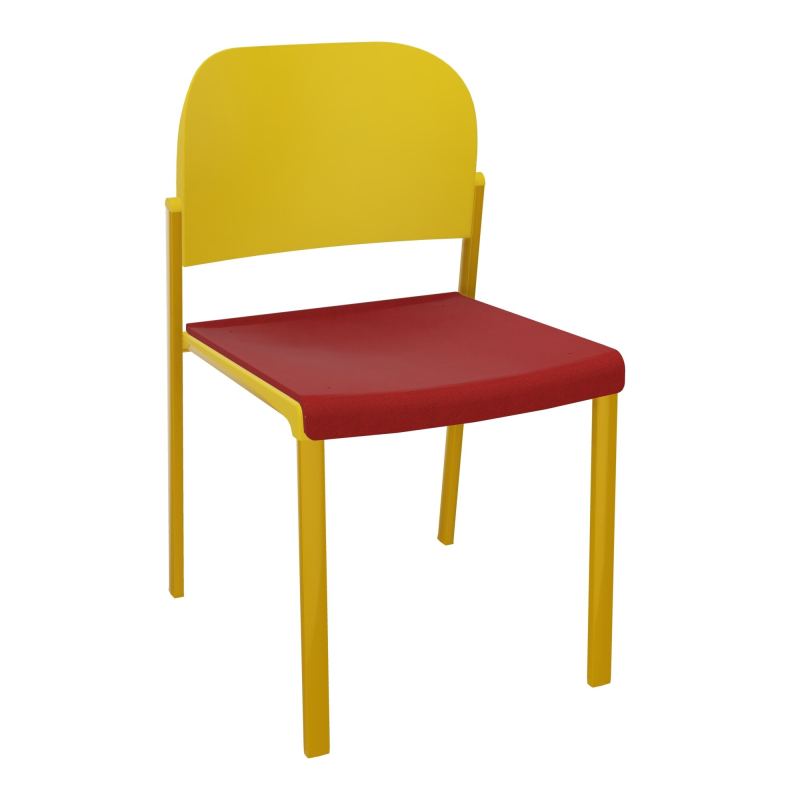 ROMY CHAISE 4P FIXES ASSISE TISSU DOSSIER POLYPRO SANS ACCOUDOIRS E6 SX PW