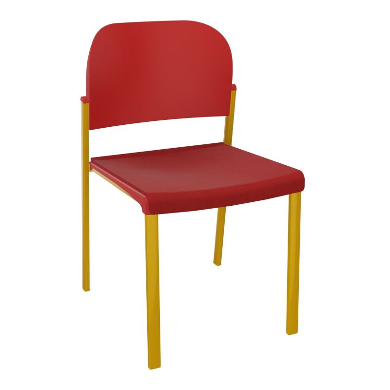 ROMY CHAISE 4P FIXES ASSISE TISSU DOSSIER POLYPRO SANS ACCOUDOIRS E6 SX PZ