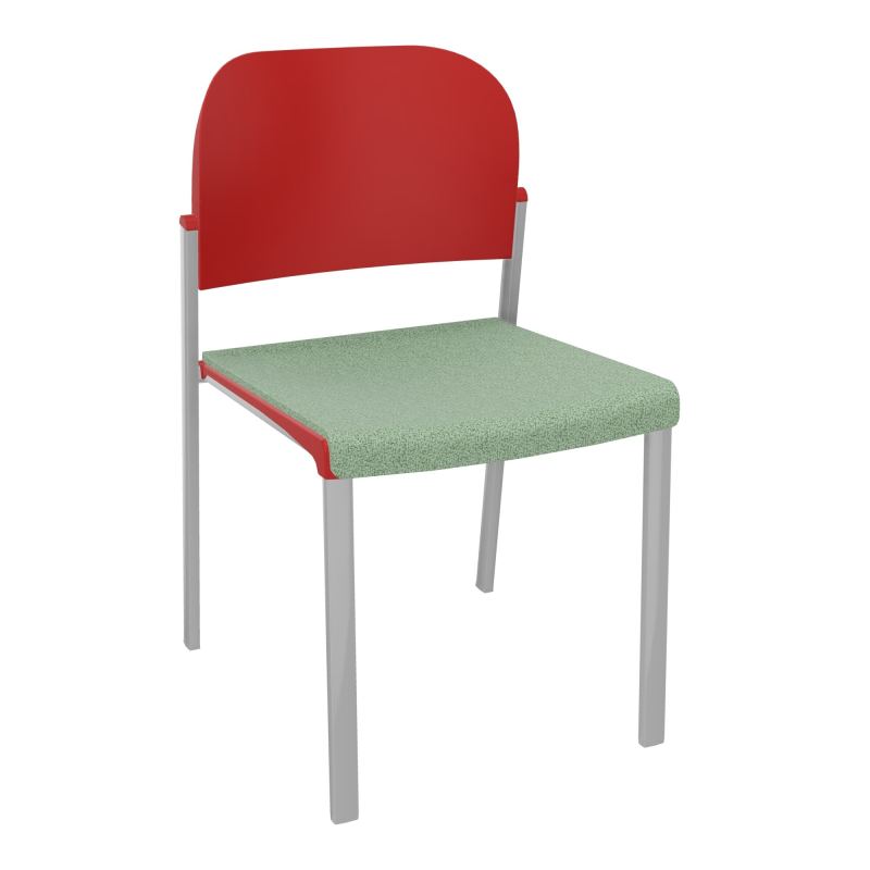 ROMY CHAISE 4P FIXES ASSISE TISSU DOSSIER POLYPRO SANS ACCOUDOIRS E7 SB PZ
