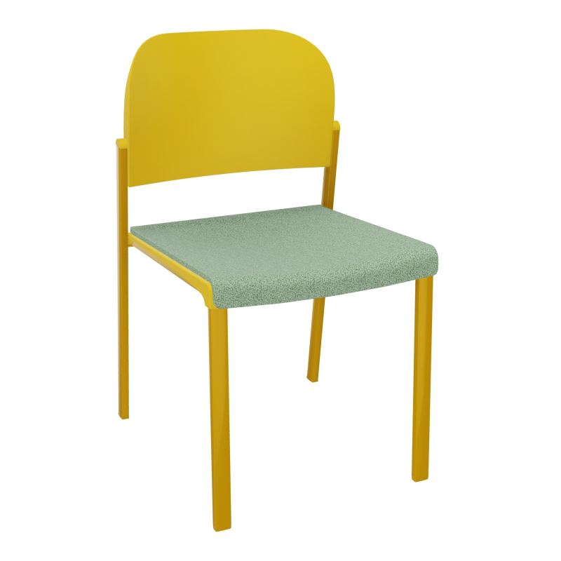 ROMY CHAISE 4P FIXES ASSISE TISSU DOSSIER POLYPRO SANS ACCOUDOIRS E7 SX PW