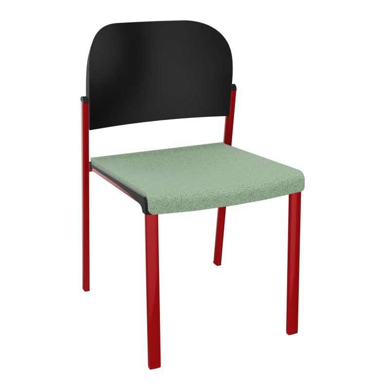 ROMY CHAISE 4P FIXES ASSISE TISSU DOSSIER POLYPRO SANS ACCOUDOIRS E7 ZY PU