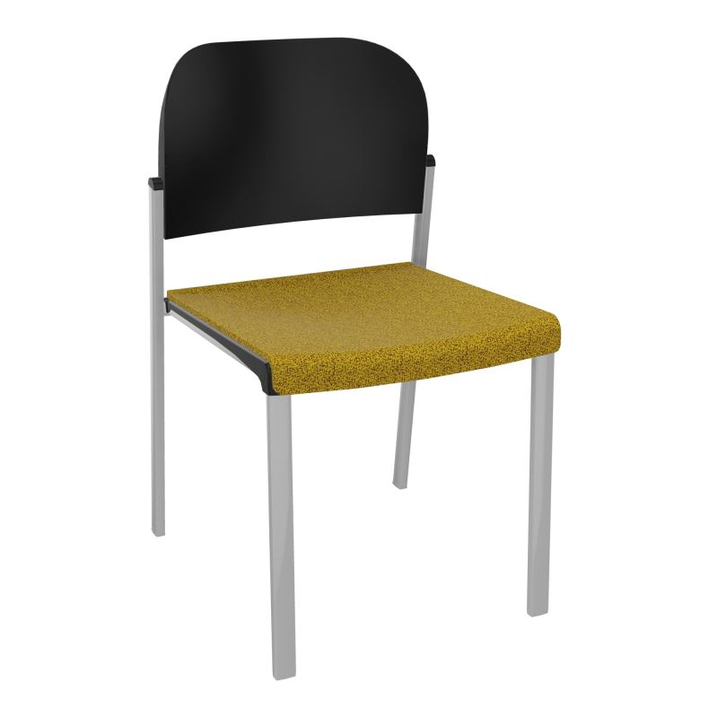 ROMY CHAISE 4P FIXES ASSISE TISSU DOSSIER POLYPRO SANS ACCOUDOIRS E9 SB PU