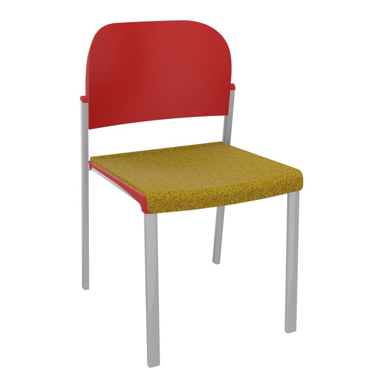 ROMY CHAISE 4P FIXES ASSISE TISSU DOSSIER POLYPRO SANS ACCOUDOIRS E9 SB PZ
