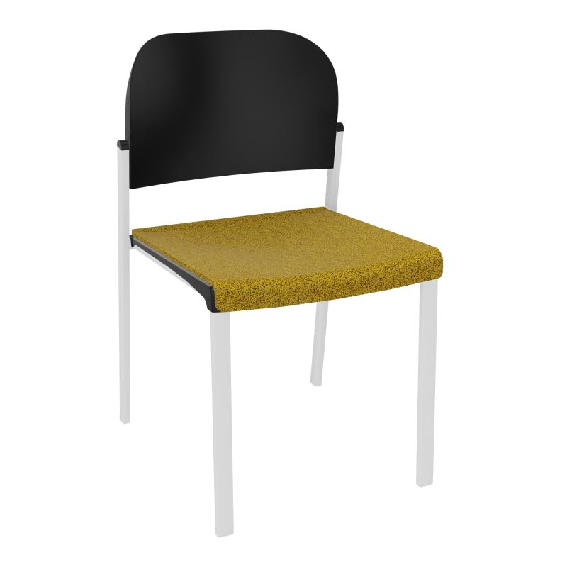 ROMY CHAISE 4P FIXES ASSISE TISSU DOSSIER POLYPRO SANS ACCOUDOIRS E9 SP PU