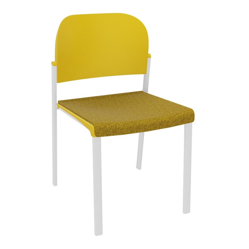 ROMY CHAISE 4P FIXES ASSISE TISSU DOSSIER POLYPRO SANS ACCOUDOIRS E9 SP PW