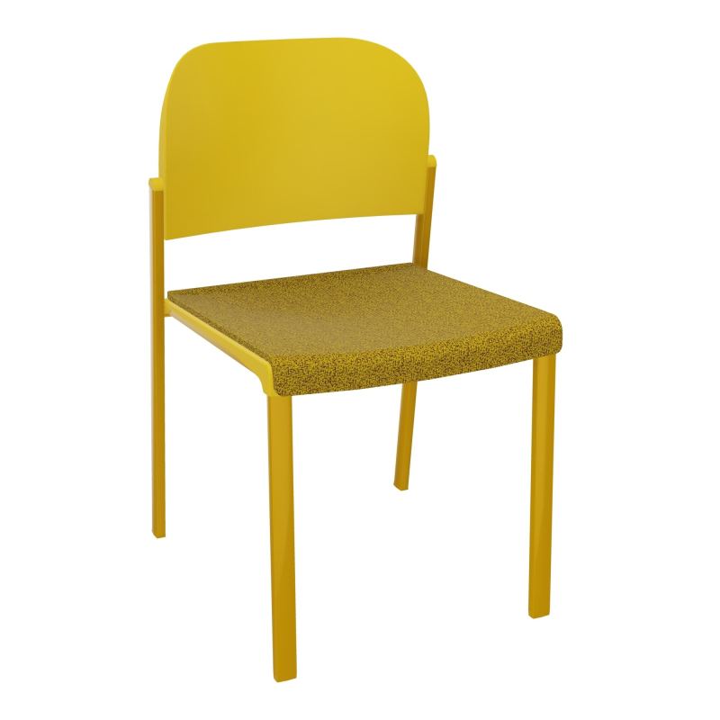 ROMY CHAISE 4P FIXES ASSISE TISSU DOSSIER POLYPRO SANS ACCOUDOIRS E9 SX PW
