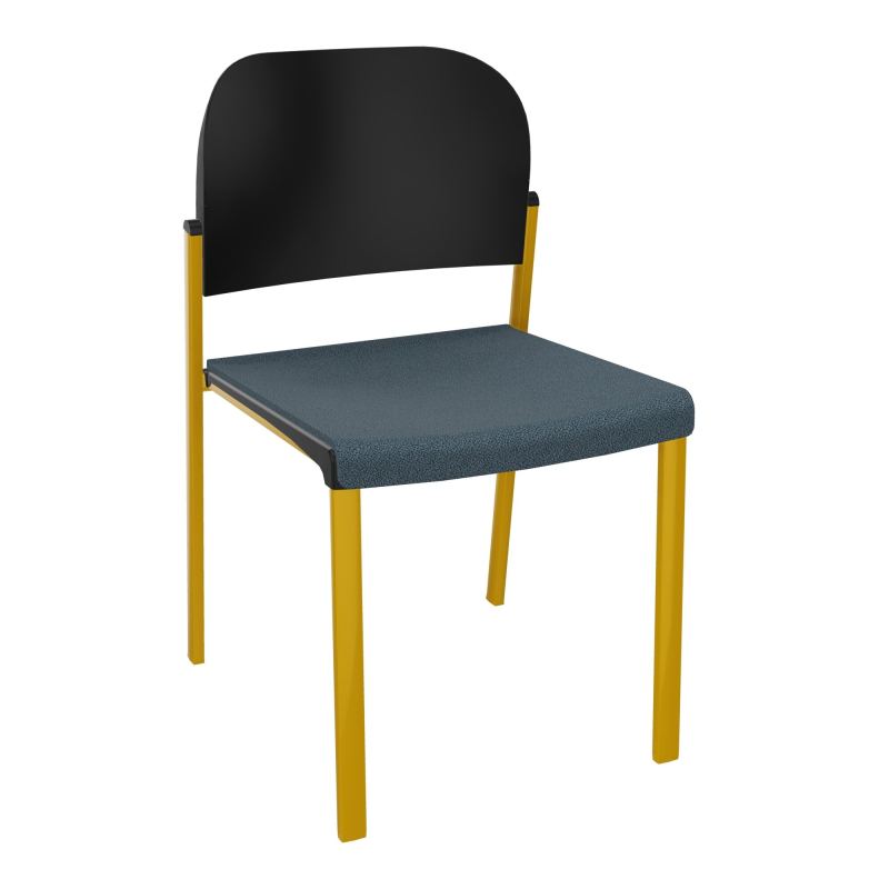 ROMY CHAISE 4P FIXES ASSISE TISSU DOSSIER POLYPRO SANS ACCOUDOIRS  KA SX PU