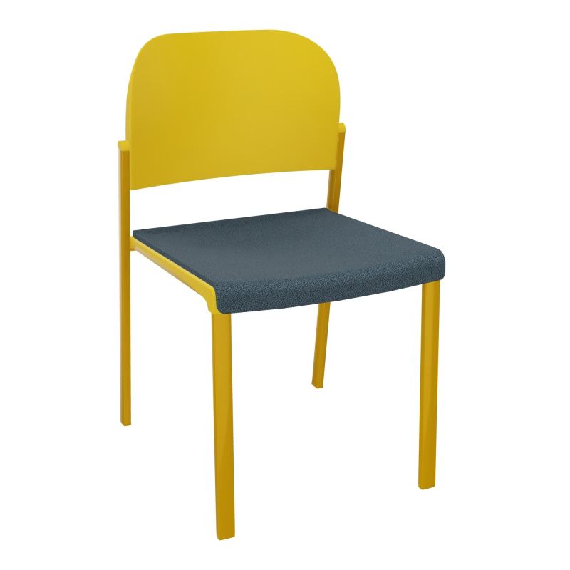 ROMY CHAISE 4P FIXES ASSISE TISSU DOSSIER POLYPRO SANS ACCOUDOIRS  KA SX PW