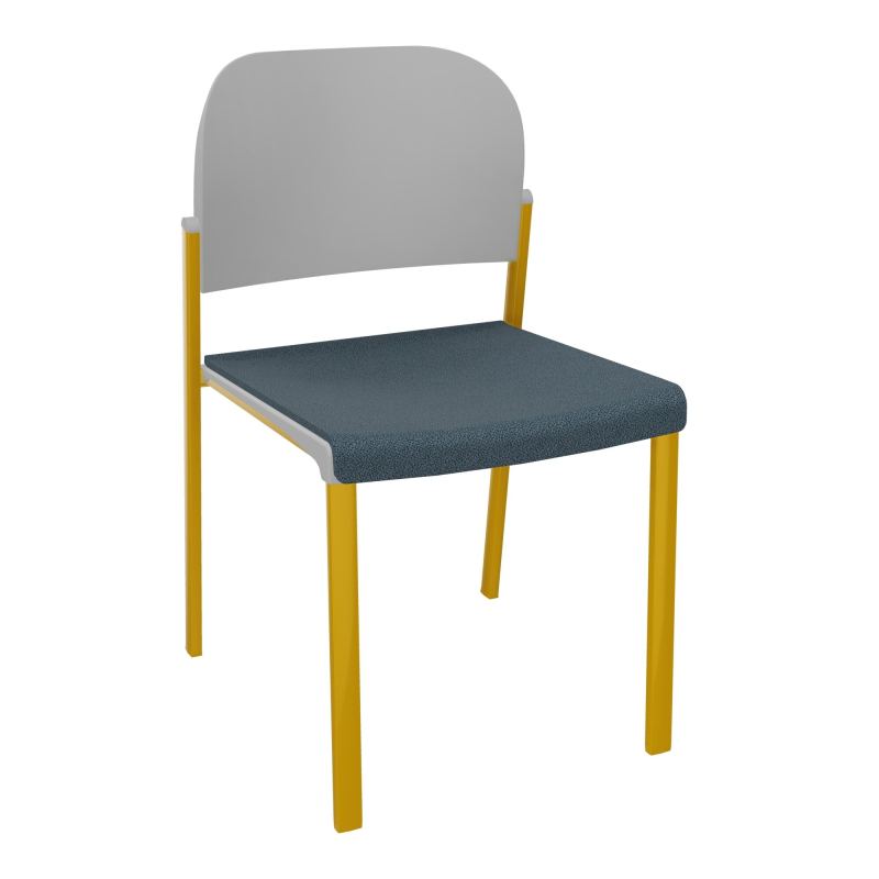 ROMY CHAISE 4P FIXES ASSISE TISSU DOSSIER POLYPRO SANS ACCOUDOIRS  KA SX PX